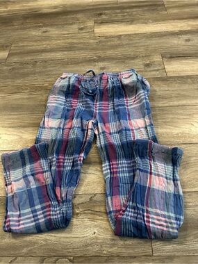 Stone Peak Blue & Pink Plaid Pajama Pants